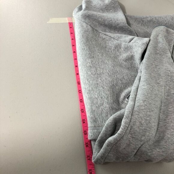 Athleta Girl Sweatshirt Size Large Gray Crossover‎ Furry Interior Zipper Pockets - Picture 8 of 11
